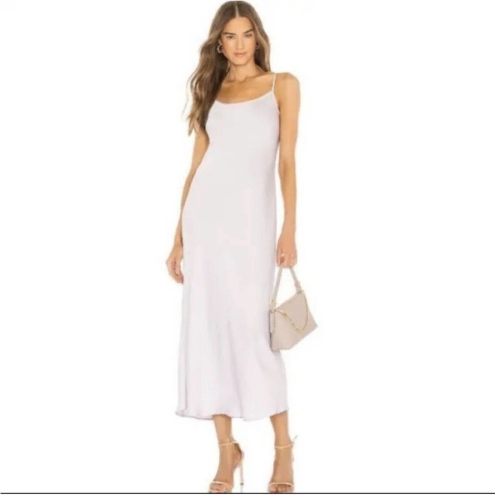 All Saints Hera Dress Slip Dress in Misty Lilac Purple Scoop Neck Sz M NEW - Picture 1 of 14